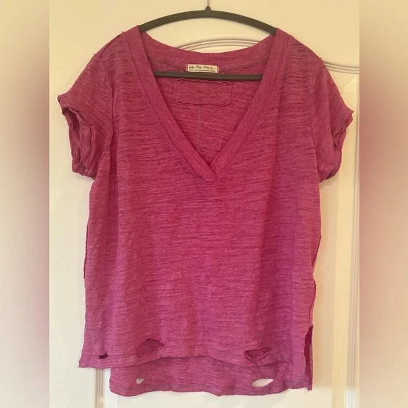 NWOT Free People We The Free Sundance Tee - Azalea Pink - Picture 3 of 7